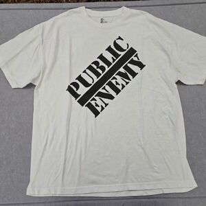 Vintage 1980s Public Enemy Rap Hip Hop T-Shirt Mens Size 2XL